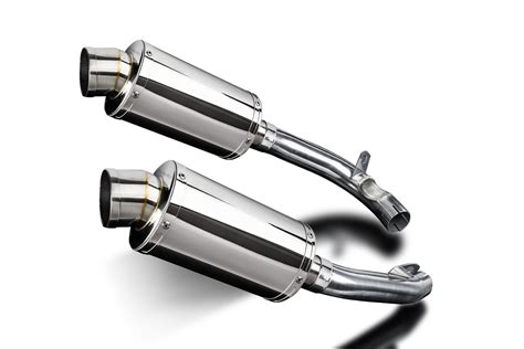 Delkevic Slip On Honda VTR1000F Superhawk 9" Stainless Oval Muffler ...