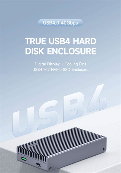 Hagibis Gbps Usb M Nvme Ssd Enclosure With Led Display Usb Cable