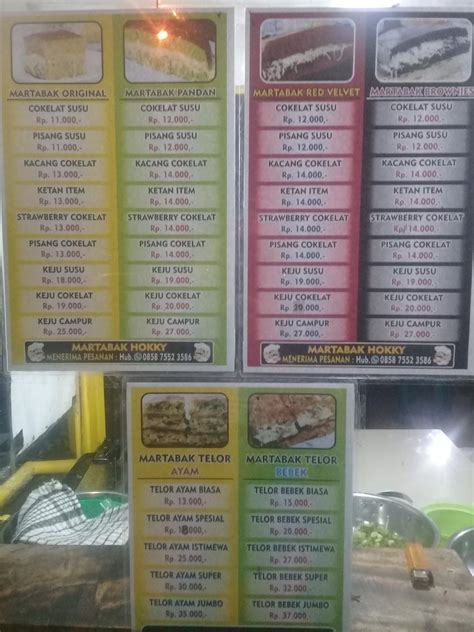 Menu At Martabak Hokky Majapura Restaurant Gandasuli