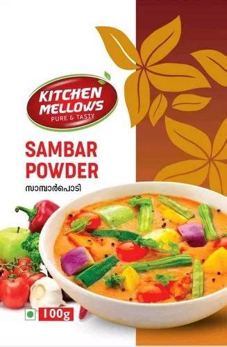 Kitchen Mellows Sambar Powder Packaging Size 100 G Packaging Type