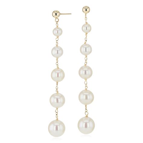 Freshwater Cultured Pearl Drop Earrings In 14k Yellow Gold 4 9mm