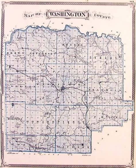 Map of Washington County, Indiana - Art Source International