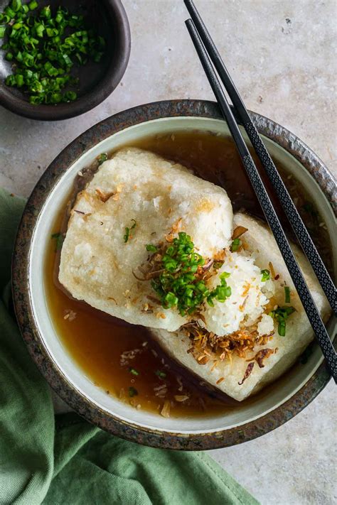 Agedashi Tofu Japanese Deep Fried Tofu Six Hungry Feet