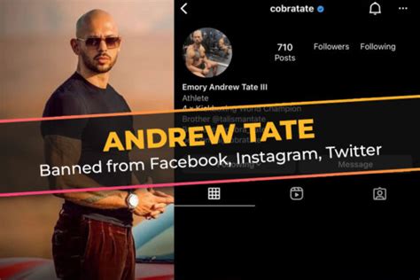 Andrew Tate Banned From Facebook Instagram And Twitter