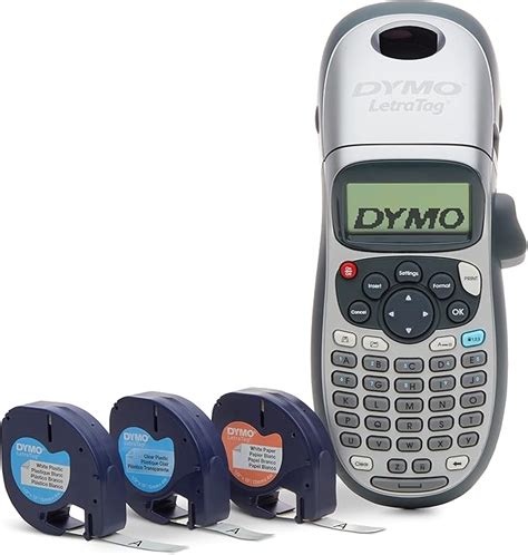 DYMO Label Maker With 3 Bonus Labeling Tapes LetraTag 100H Handheld