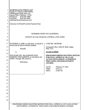 Proposed Order Template Fill Online Printable Fillable Blank