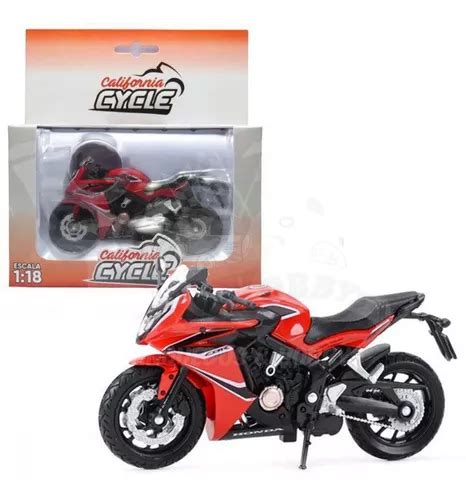 Miniatura Moto Honda Cbr 650f California Cycle 1 18 Welly