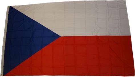 Xxl Vlag Tsjechische Republiek 250 X 150 Cm Vlag Met 3 Oogjes 100 Gm² Stofgewicht