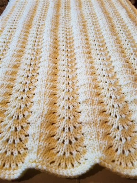 Feather And Fan Knit Afghan Pattern Knitting Patterns