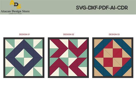 Modern Quilt Patterns / Geometric Quilt Graphic by atacanwoodbox · Creative Fabrica