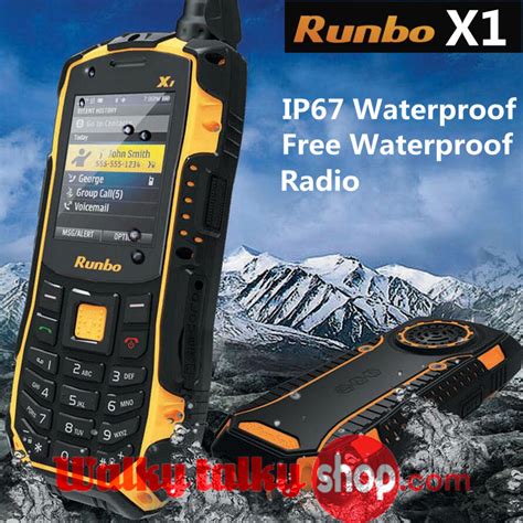 Runbo X1 Mobile Phone Ip67 WaterProof Dustproof Handheld Two Way Radio ...
