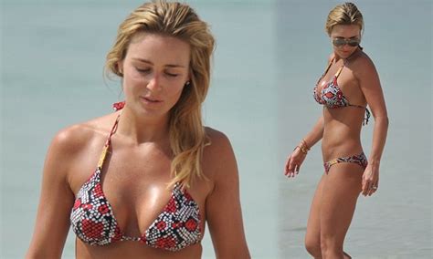 Alex Gerrard Shows Off Incredible Figure In Skimpy Bikini In Dubai