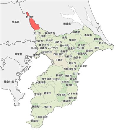 千葉県野田市の地図 Map It マップ・イット