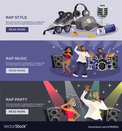 Rap Music Banner Royalty Free Vector Image Vectorstock