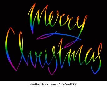 Merry Christmas Greeting Card Hand Drawn Vector De Stock Libre De