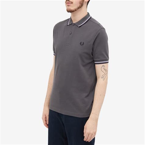 Fred Perry Authentic Mens Slim Fit Twin Tipped Polo Shirt In Multi Fred Perry Authentic