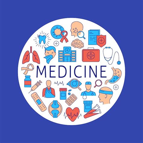 Premium Vector Medicine Round Poster