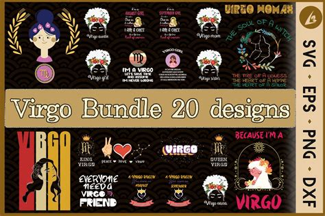 Virgo Svg Bundle 20 Designs Graphic By Liltwas · Creative Fabrica