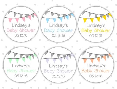 Baby shower stickers Baby shower labels Personalized baby | Etsy