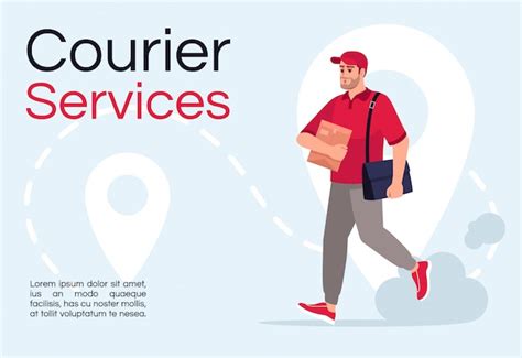 Premium Vector Courier Services Template