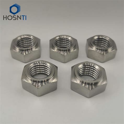 Customized Hex Titanium Nuts With M16x2mm Thread Size Baoji HOSN