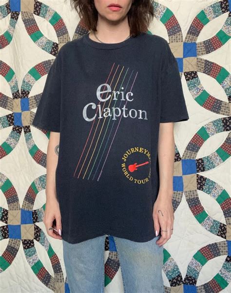 Vintage 1990 Eric Clapton Journeyman Tour Single Stit… - Gem