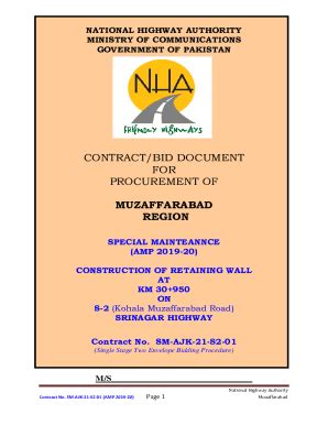 Fillable Online Bidding Document S Nha E Bidding Fax Email Print