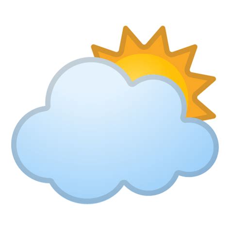 🌥️ Sun Behind Large Cloud Emoji Meaning with Pictures: from A to Z