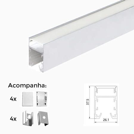 Perfil Para Fita Led Nordecor Ilumina O