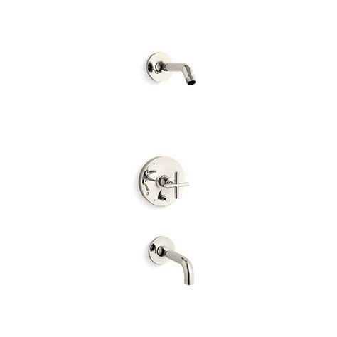 Kohler Purist Vibrant Polished Nickel 1 Handle Bathtub And Shower Faucet K T14421 3l Sn At