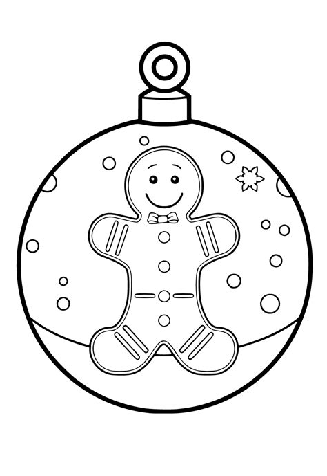 Coloriage Boules de Noël Biscuit à Imprimer Gratuit pour Adultes et