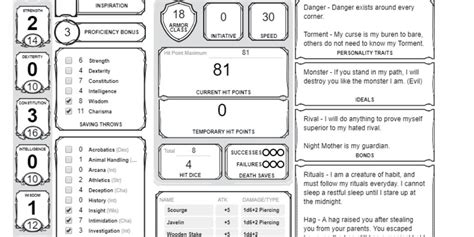 Roll20: How To Make a Character Sheet