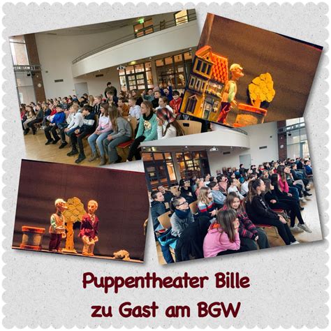 Puppenspiel In Der Aula Schon Eine Kleine Tradition B Rde Gymnasium