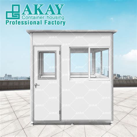 Made In China Prefab Flat Roof Sentry Booth For Insulated Public