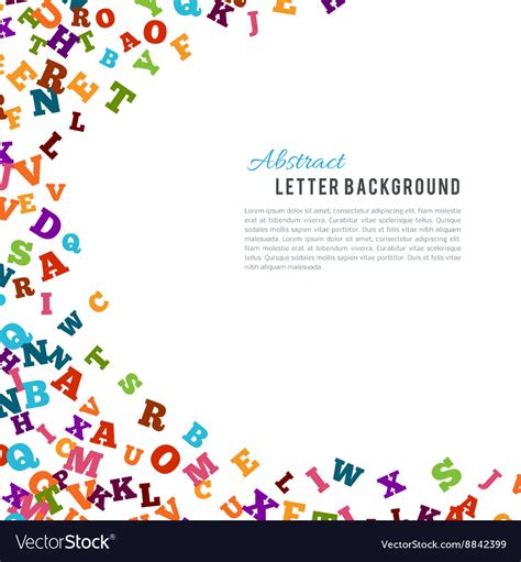 Abstract Black Alphabet Ornament Frame Isolated Vector Image