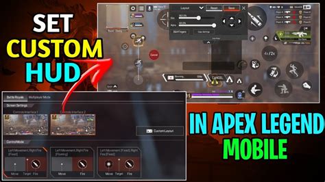 How To Set Custom Hud In Apex Legend Mobile🤔 How To Set Controls In