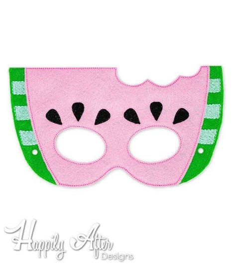 Watermelon Mask Embroidery Design Food Mask Machine Embroidery Ith