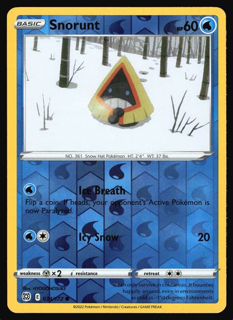 2022 Pokemon Brilliant Stars 034 172 Snorunt Reverse Holo Common EBay