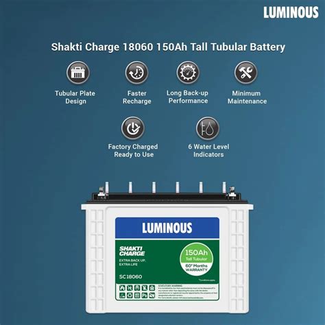 150Ah Luminous ILTT 18060 Inverlast Tall Tubular Batteries At Rs 13300