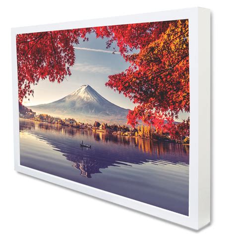 Quadro Decorativo Caixa Alta Vidro As Margens Do Monte Fuji Jap O