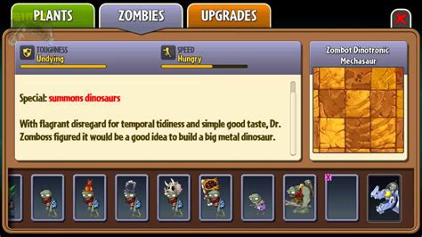 Plants Vs Zombies 2 Jurassic Marsh Zomboss In Almanac Unfinished