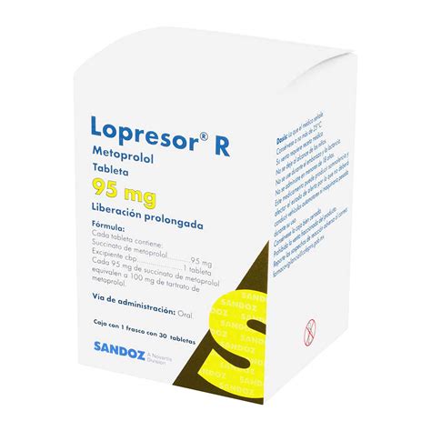 Lopresor R Mg Precio Rappi