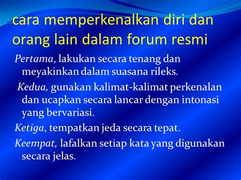 B Berbicara Memperkenalkan Diri Dan Orang Lain Dalam Forum Resmi