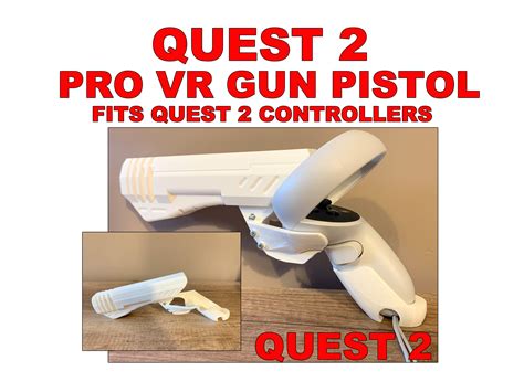 Quest 2 Vr Gun Pistol Grip Pro Fits Oculus Quest 2 Controllers Etsy