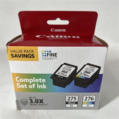 Canon Pg 275 Xlcl 276 Xl High Yield Ink Cartridge Value Pack Black