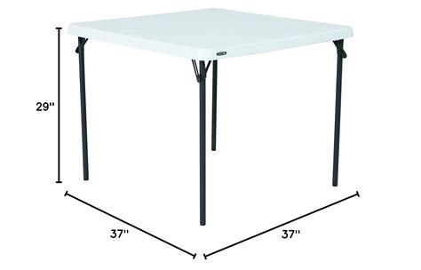 Lifetime 80783 37 Inch Commercial Grade Square Folding Card Table