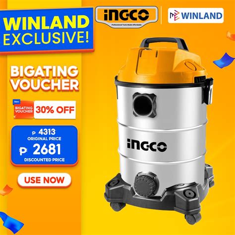 Ingco By Winland Vacuum Cleaner Watt Vc Ing Pt Shopee