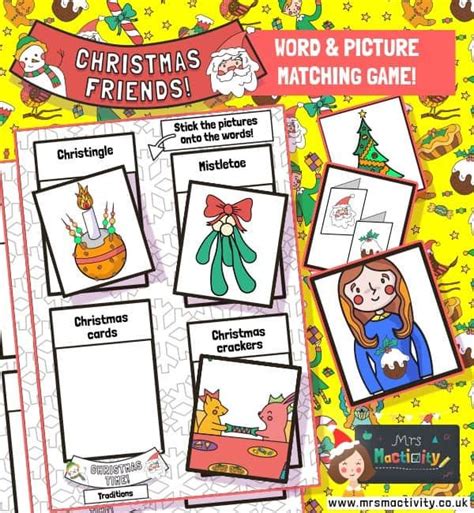 Christmas Traditions Matching Game Mrs Mactivity Christmas