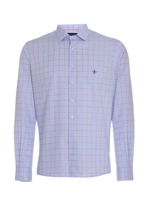 Camisa Dudalina Ml Fio Tinto Xadrez Masculina Camisa