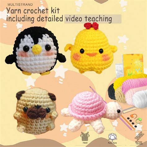 DIY Häkel Set für Anfänger Amigurumi gestopfte Pflanzen Geschenk